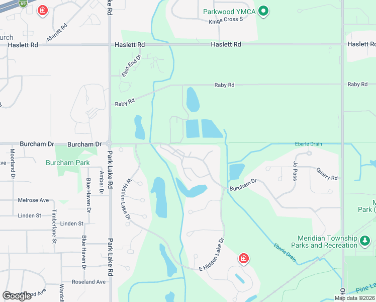 map of restaurants, bars, coffee shops, grocery stores, and more near 2482 Burcham Drive in East Lansing