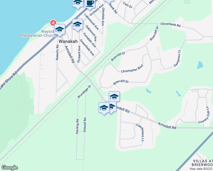 map of restaurants, bars, coffee shops, grocery stores, and more near 5285 Briercliff Drive in Hamburg