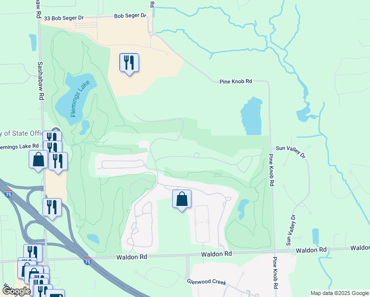 map of restaurants, bars, coffee shops, grocery stores, and more near 5442 Bristol Parke Drive in Clarkston