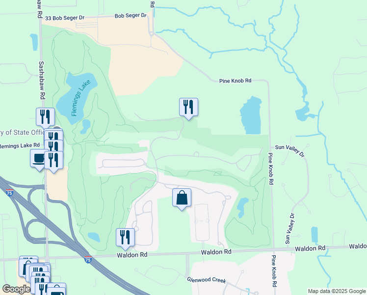 map of restaurants, bars, coffee shops, grocery stores, and more near 5442 Bristol Parke Drive in Clarkston