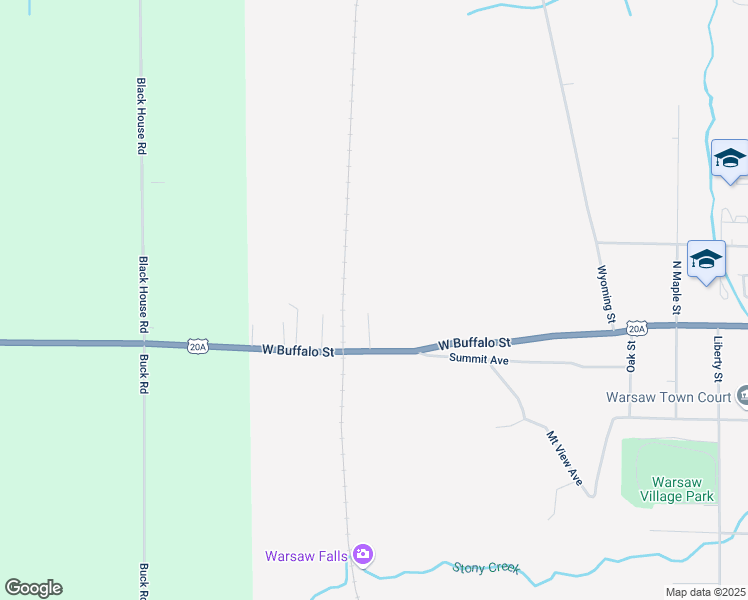 map of restaurants, bars, coffee shops, grocery stores, and more near 44 Brad Street in Warsaw