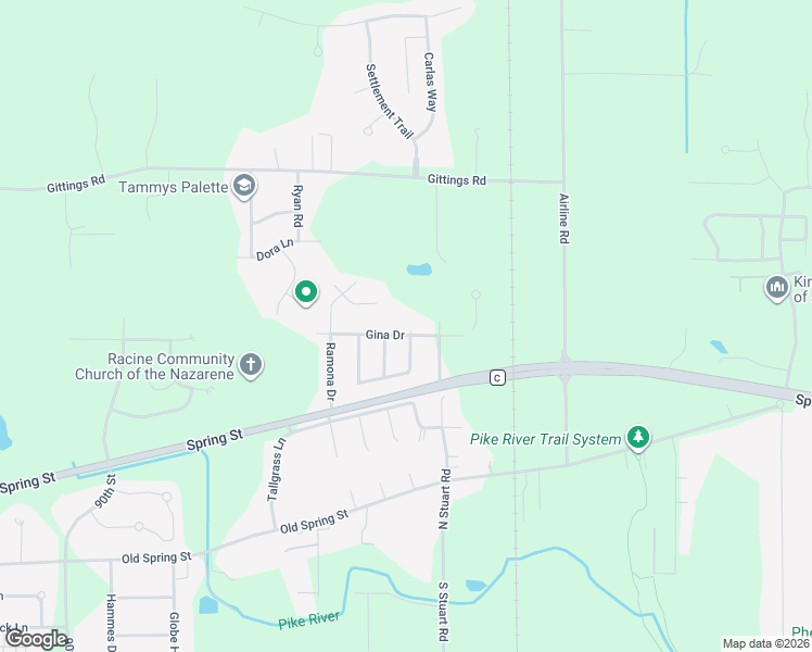 map of restaurants, bars, coffee shops, grocery stores, and more near 8020 Gina Drive in Racine
