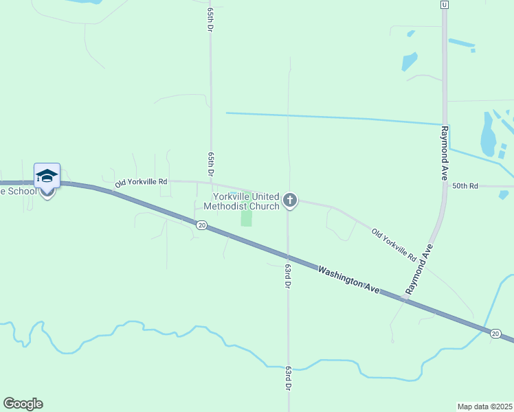 map of restaurants, bars, coffee shops, grocery stores, and more near 17809 Old Yorkville Road in Union Grove
