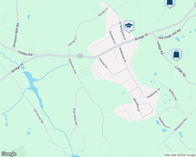 map of restaurants, bars, coffee shops, grocery stores, and more near 20 Ladyslipper Avenue in Pelham