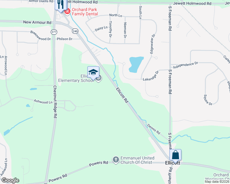 map of restaurants, bars, coffee shops, grocery stores, and more near 5226 Ellicott Road in Orchard Park