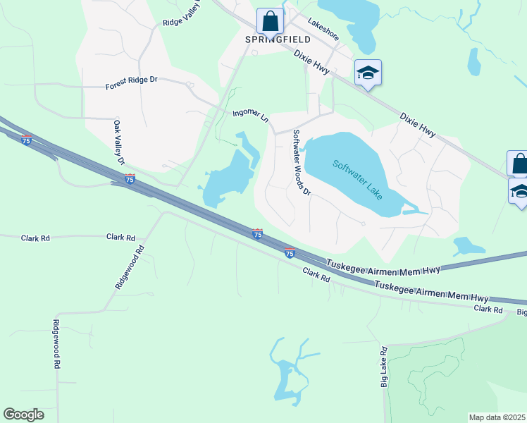 map of restaurants, bars, coffee shops, grocery stores, and more near 7217 Ingomar Lane in Clarkston