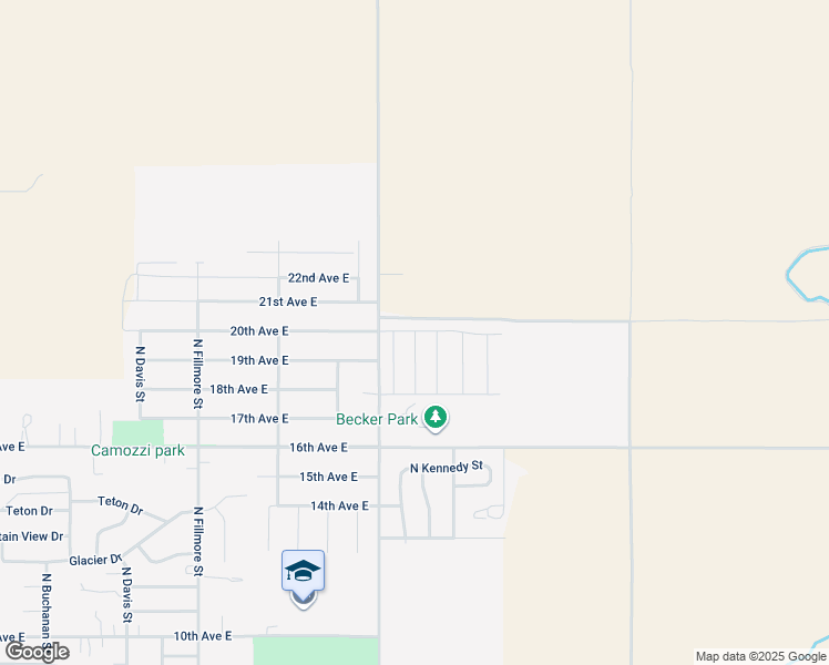 map of restaurants, bars, coffee shops, grocery stores, and more near 1911 North Kennedy Street in Jerome
