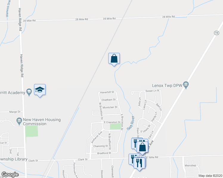 map of restaurants, bars, coffee shops, grocery stores, and more near 59620 West Brockton Street in New Haven
