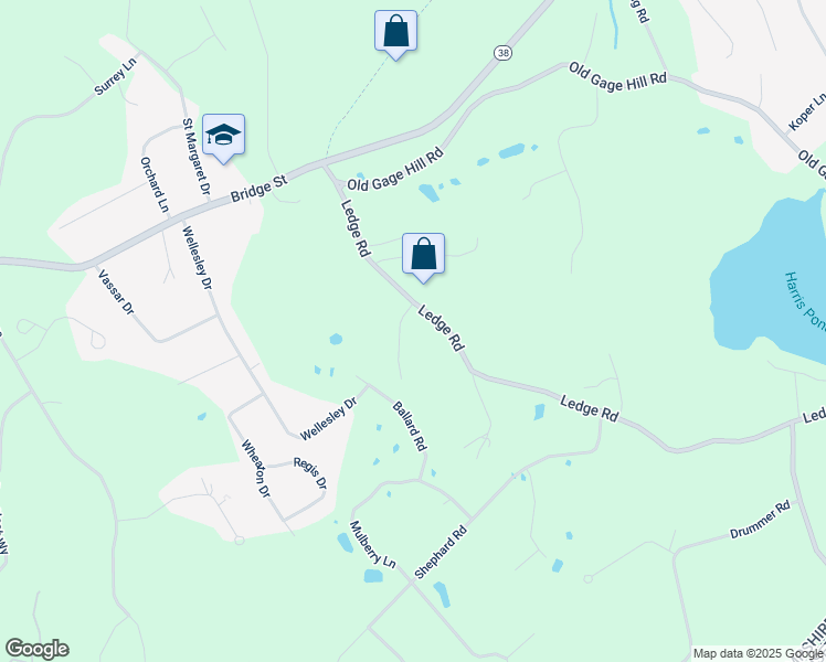 map of restaurants, bars, coffee shops, grocery stores, and more near 5 Bedard Avenue in Pelham