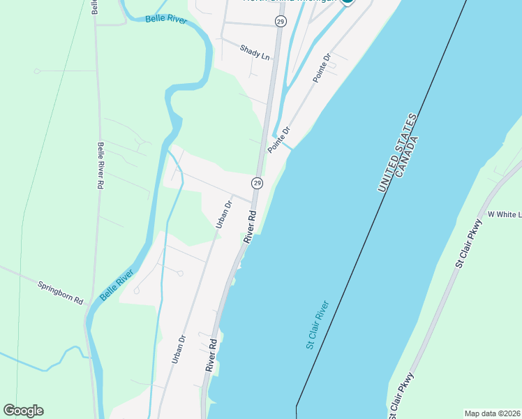 map of restaurants, bars, coffee shops, grocery stores, and more near 5763 Michigan 29 in East China