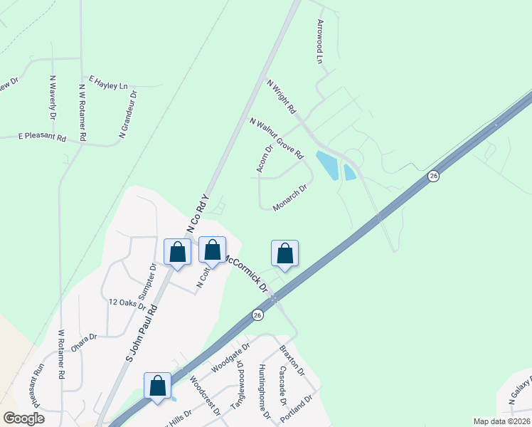 map of restaurants, bars, coffee shops, grocery stores, and more near 4892 Monarch Drive in Milton