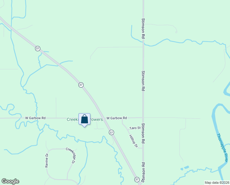 map of restaurants, bars, coffee shops, grocery stores, and more near 9884 West Garbow Road in Middleville