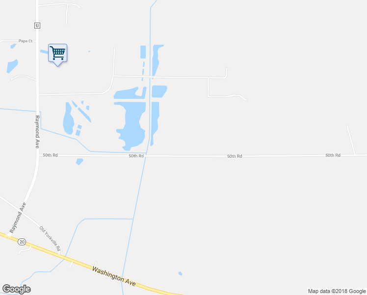 map of restaurants, bars, coffee shops, grocery stores, and more near 16600 50th Road in Racine County
