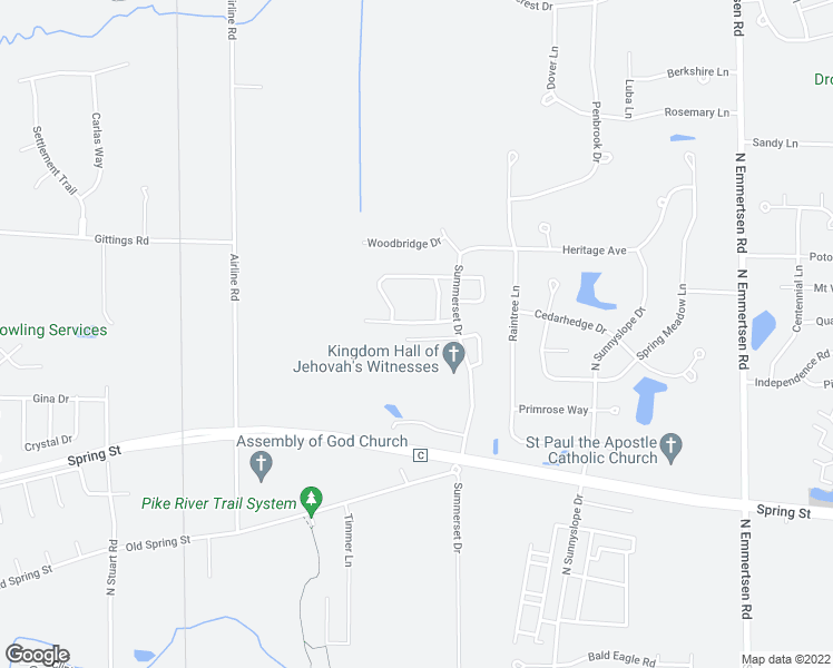 map of restaurants, bars, coffee shops, grocery stores, and more near 240 Fieldview Drive in Mount Pleasant