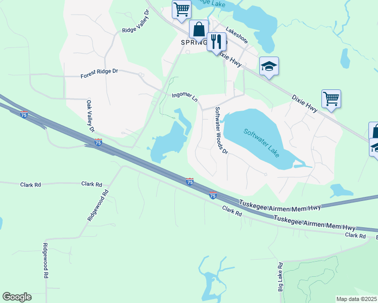 map of restaurants, bars, coffee shops, grocery stores, and more near 7217 Ingomar Lane in Clarkston