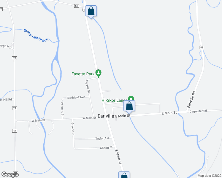 map of restaurants, bars, coffee shops, grocery stores, and more near 1 Clark Street in Earlville