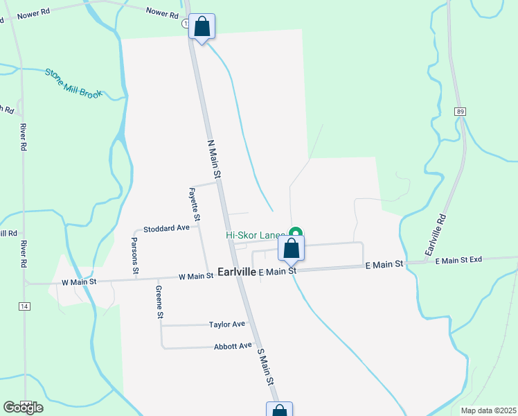 map of restaurants, bars, coffee shops, grocery stores, and more near 1 Clark Street in Earlville