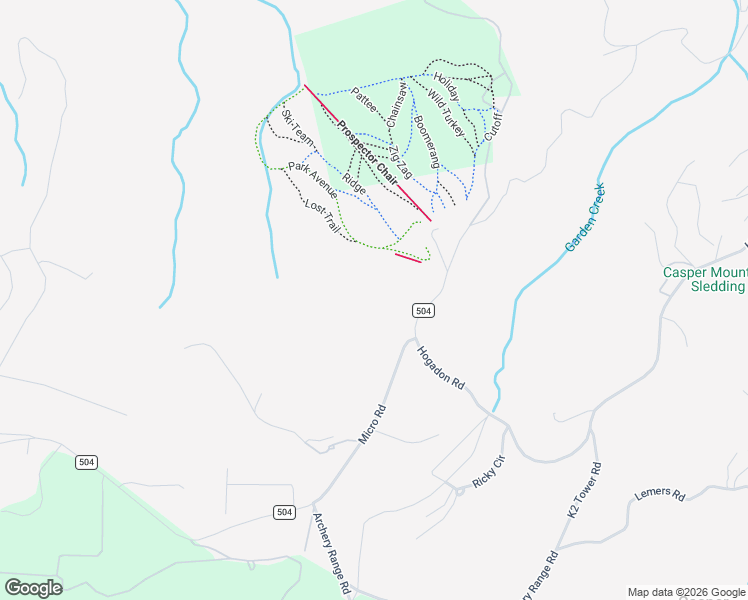 map of restaurants, bars, coffee shops, grocery stores, and more near in Casper Mountain