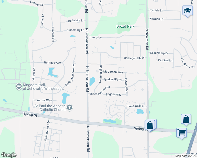 map of restaurants, bars, coffee shops, grocery stores, and more near 1737 Centennial Lane in Mount Pleasant