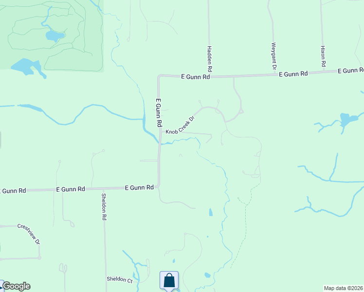 map of restaurants, bars, coffee shops, grocery stores, and more near 710 East Gunn Road in Rochester