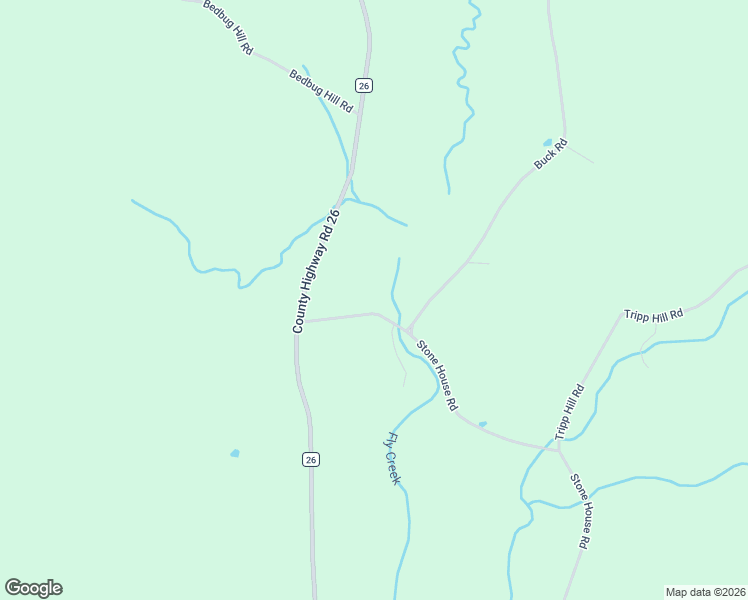 map of restaurants, bars, coffee shops, grocery stores, and more near 432 Stone House Road in Fly Creek