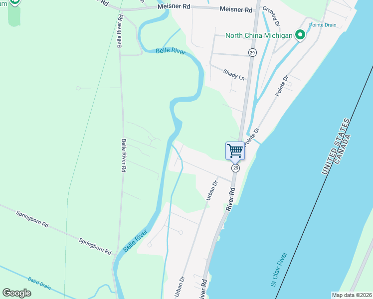 map of restaurants, bars, coffee shops, grocery stores, and more near 5703 Belleview Street in St. Clair County