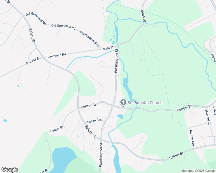map of restaurants, bars, coffee shops, grocery stores, and more near 51 Washington Street in Groveland