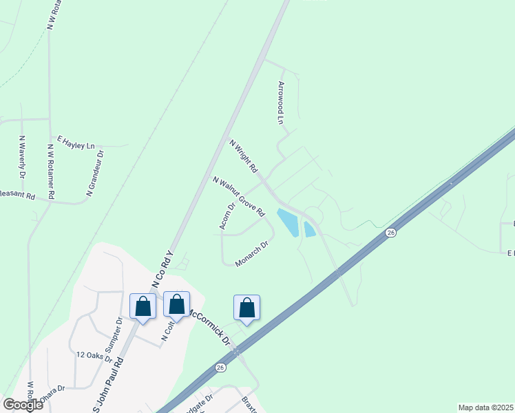 map of restaurants, bars, coffee shops, grocery stores, and more near 5065 North Walnut Grove Road in Milton