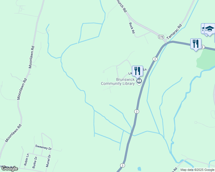 map of restaurants, bars, coffee shops, grocery stores, and more near 31 Langmore Ln in Troy