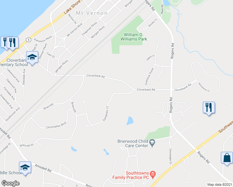 map of restaurants, bars, coffee shops, grocery stores, and more near 23 Sawgrass Court in Hamburg