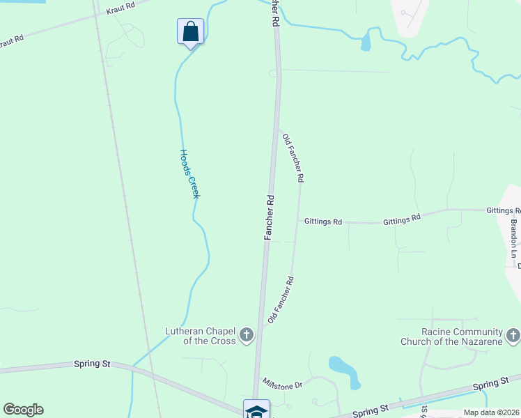 map of restaurants, bars, coffee shops, grocery stores, and more near 1906 Fancher Road in Mount Pleasant