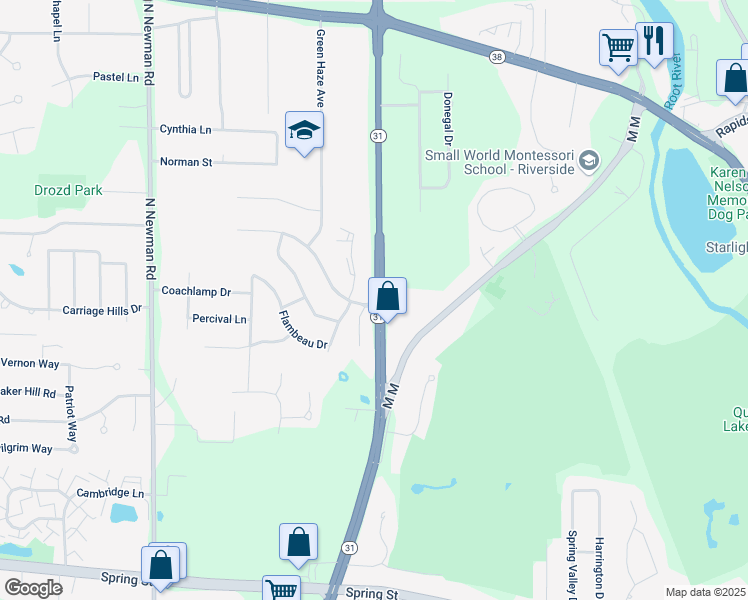 map of restaurants, bars, coffee shops, grocery stores, and more near 1947 Menomonee Avenue in Mount Pleasant