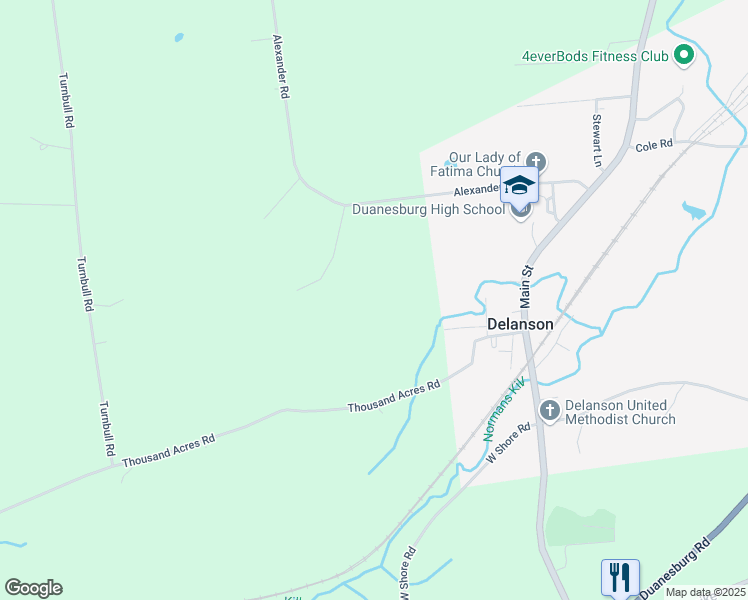 map of restaurants, bars, coffee shops, grocery stores, and more near in Delanson