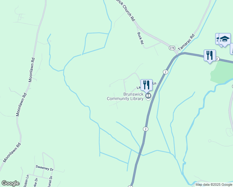 map of restaurants, bars, coffee shops, grocery stores, and more near 31 Langmore Lane in Troy