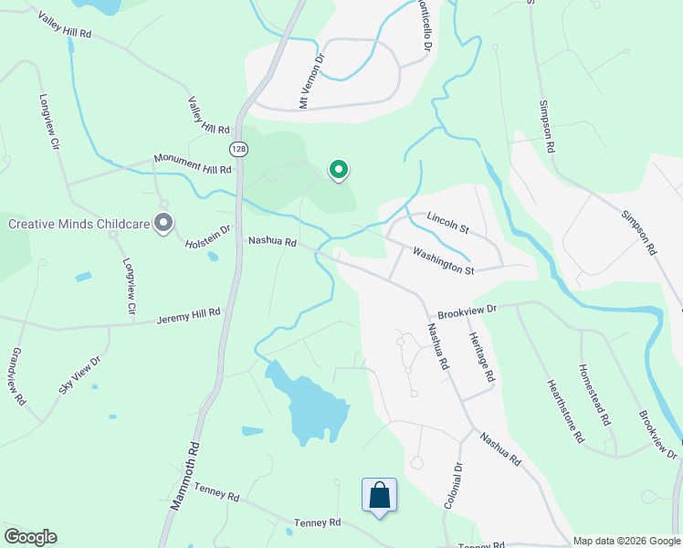 map of restaurants, bars, coffee shops, grocery stores, and more near 87 Nashua Road in Pelham