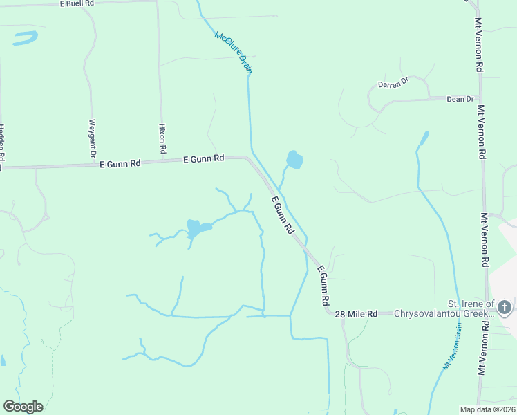 map of restaurants, bars, coffee shops, grocery stores, and more near 1750 East Gunn Road in Rochester