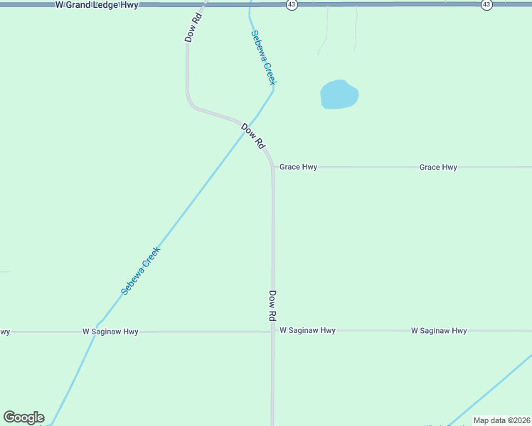 map of restaurants, bars, coffee shops, grocery stores, and more near 12485 Dow Road in Sunfield