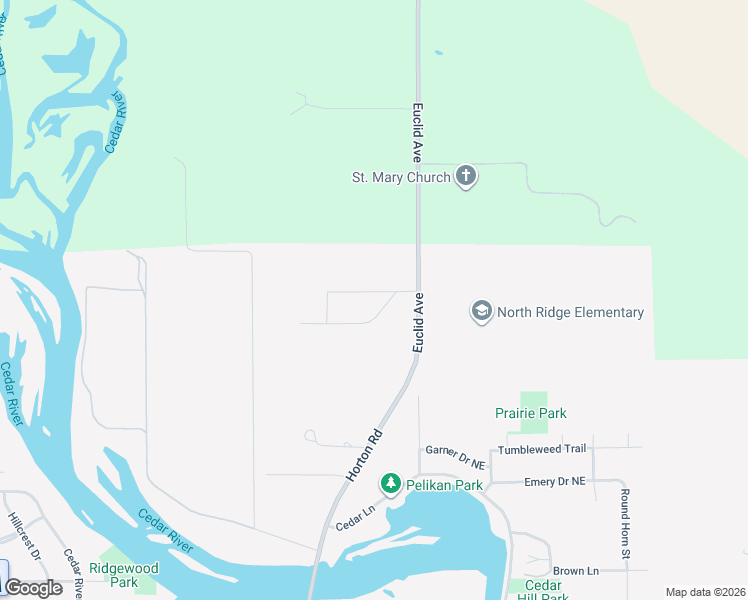 map of restaurants, bars, coffee shops, grocery stores, and more near 204-208 Summit Drive Northeast in Waverly