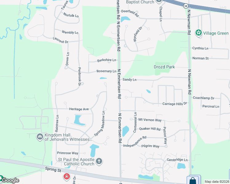 map of restaurants, bars, coffee shops, grocery stores, and more near 2126 North Emmertsen Road in Mount Pleasant