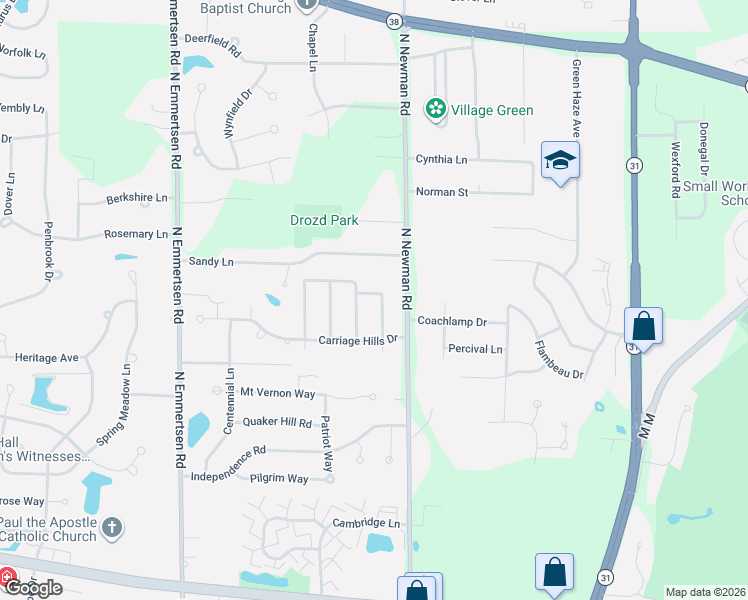 map of restaurants, bars, coffee shops, grocery stores, and more near 5609 Riviera Drive in Mount Pleasant