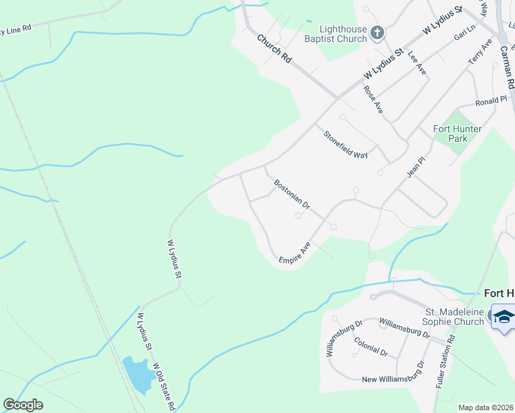 map of restaurants, bars, coffee shops, grocery stores, and more near 6209 Empire Avenue in Schenectady