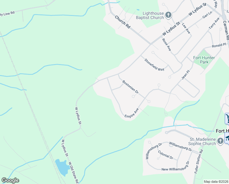 map of restaurants, bars, coffee shops, grocery stores, and more near 6209 Empire Avenue in Schenectady