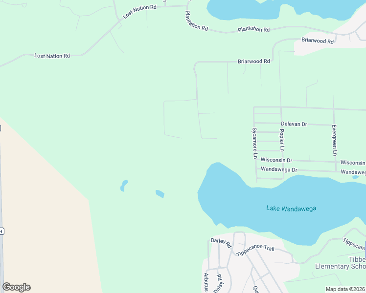 map of restaurants, bars, coffee shops, grocery stores, and more near W5594 Briarwood Road in Elkhorn