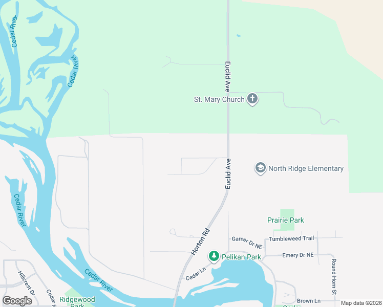 map of restaurants, bars, coffee shops, grocery stores, and more near 204 Summit Drive Northeast in Waverly