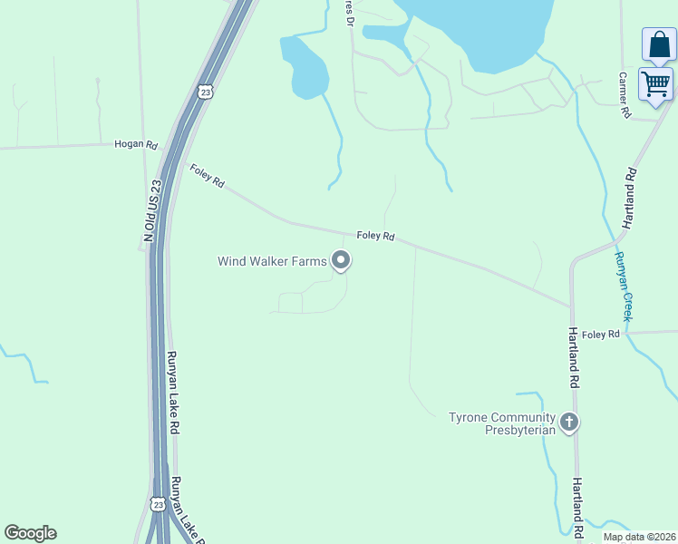 map of restaurants, bars, coffee shops, grocery stores, and more near 9359 Valley View Drive in Fenton