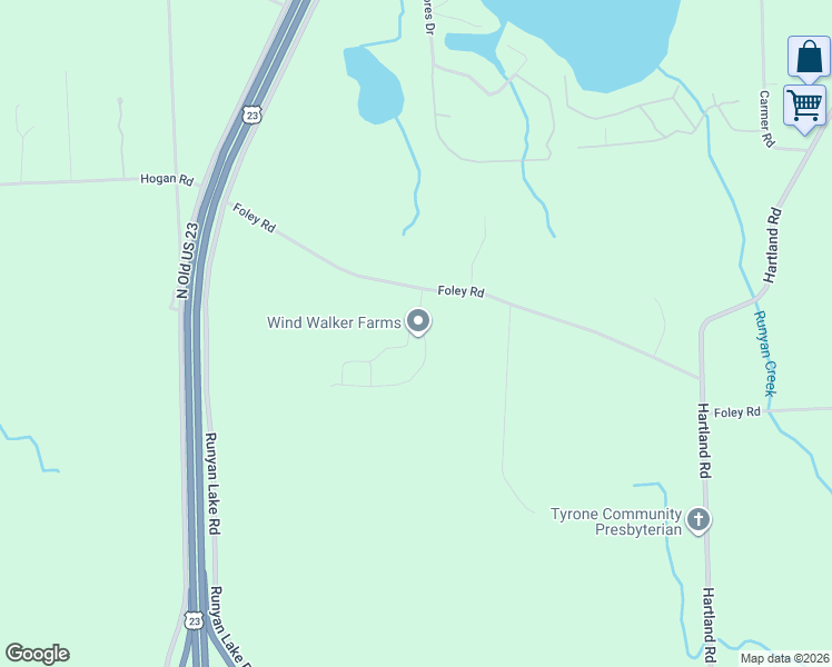 map of restaurants, bars, coffee shops, grocery stores, and more near 9359 Valley View Drive in Fenton