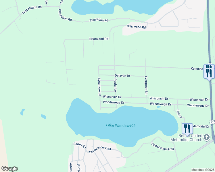 map of restaurants, bars, coffee shops, grocery stores, and more near Elkhorn Drive in Elkhorn
