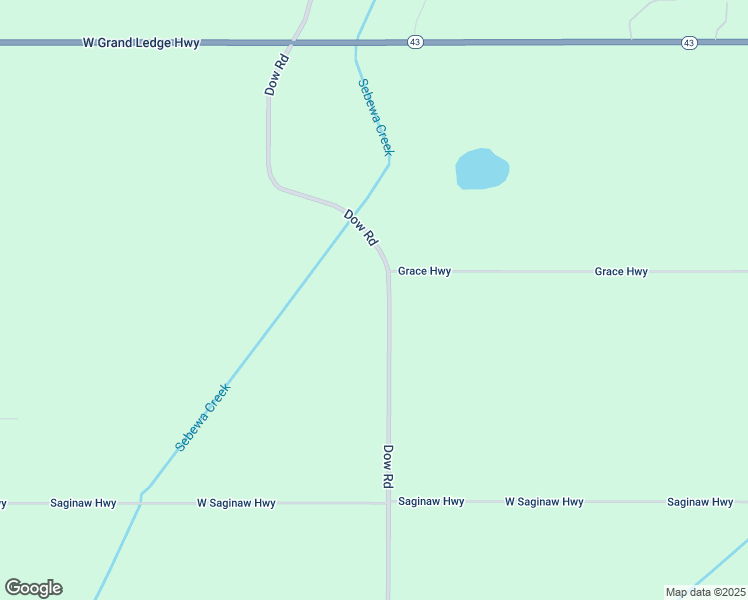 map of restaurants, bars, coffee shops, grocery stores, and more near 12485 Dow Road in Sunfield