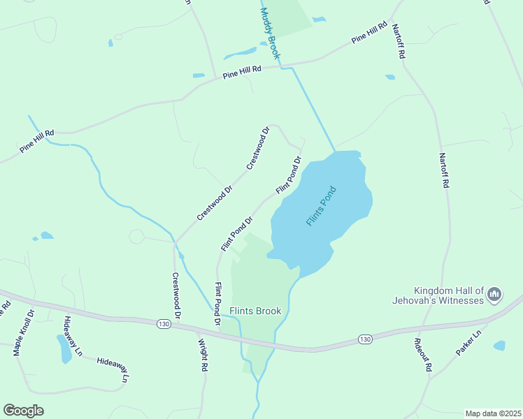 map of restaurants, bars, coffee shops, grocery stores, and more near 47 Flint Pond Drive in Hollis