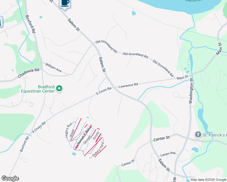 map of restaurants, bars, coffee shops, grocery stores, and more near 645 Salem Street in Haverhill